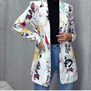 “New” Shein Pop Art Print Blazer